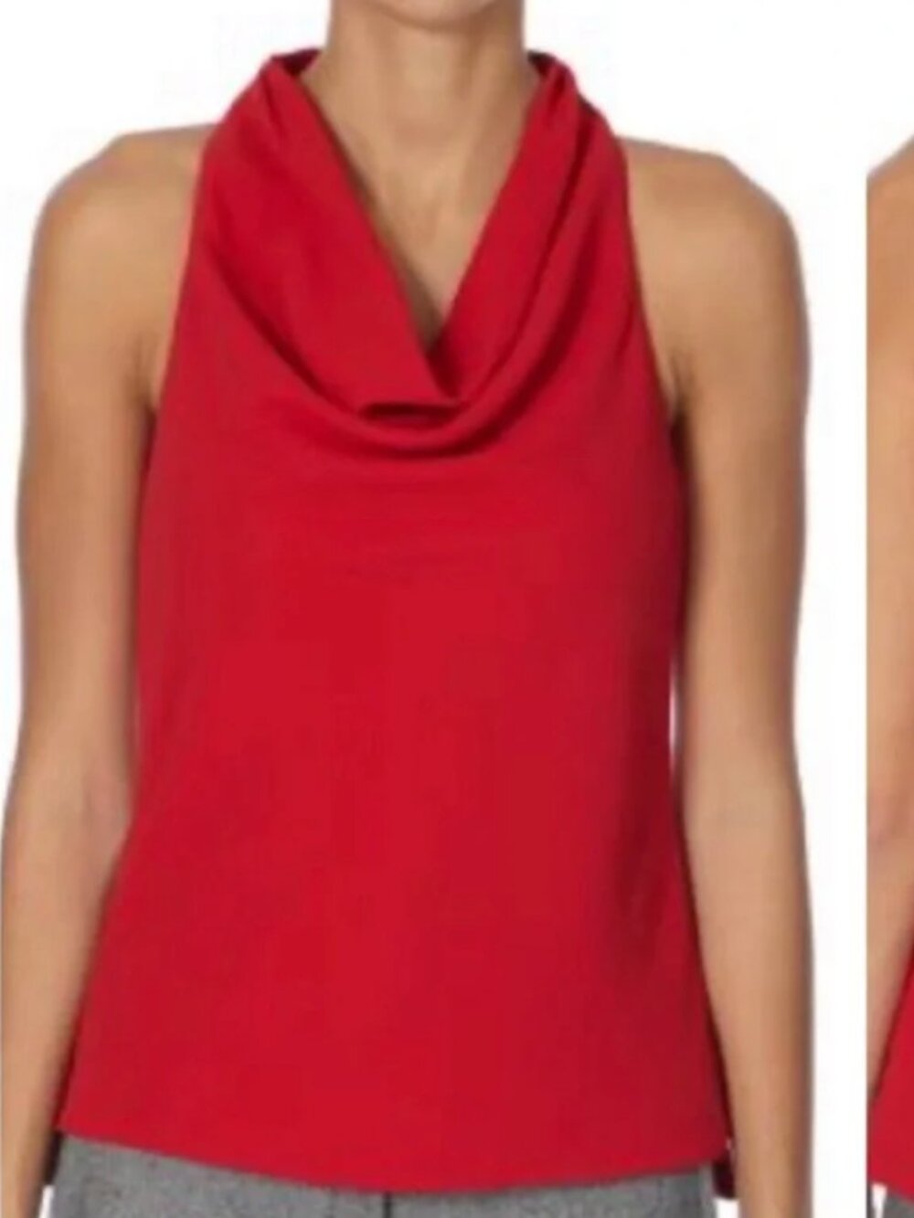 Ted Baker Women’s Cowl Neck Top Bright Red size 1/2 NWOT